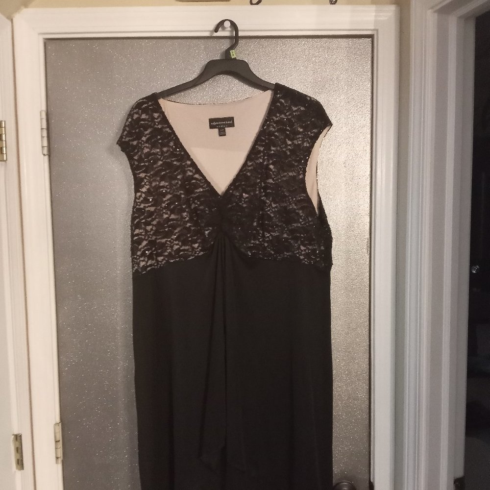 Connected Apparel Black Lace Dress Size 24W  ** Priced to Move **